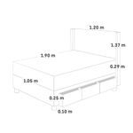 Dormitorio con cajones Royal Abrazzo Gold Gris | 1.5 plazas
