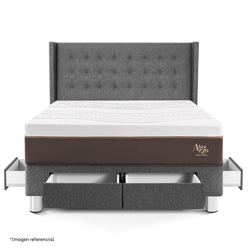 Dormitorio con cajones Royal Abrazzo Gold Gris | King