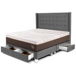 Dormitorio con cajones Royal Abrazzo Gold Gris | King