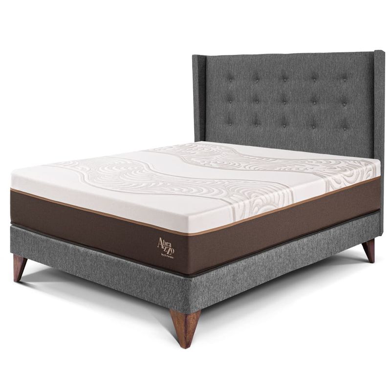 Dormitorio Europeo Royal Abrazzo Gold Gris | 2 plazas