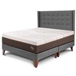 Dormitorio Europeo Royal Abrazzo Gold Gris | Queen