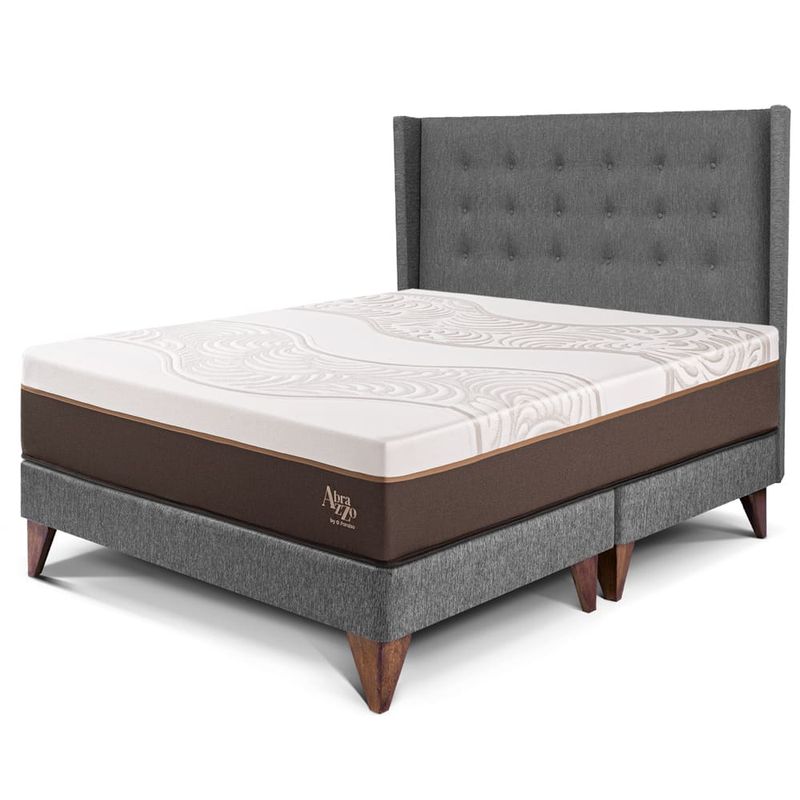 Dormitorio Europeo Royal Abrazzo Gold Gris | Queen