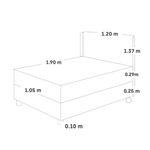 Dormitorio Royal Abrazzo Gold Gris | 1.5 plazas