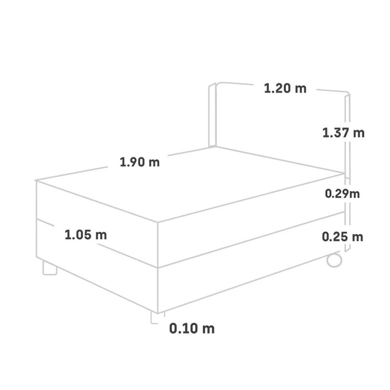 Dormitorio Royal Abrazzo Gold Gris | 1.5 plazas