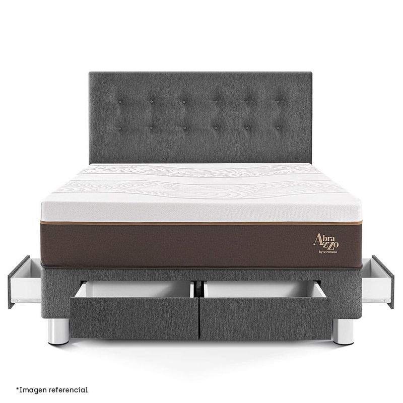 Dormitorio con cajones Royal Abrazzo Gris | Queen