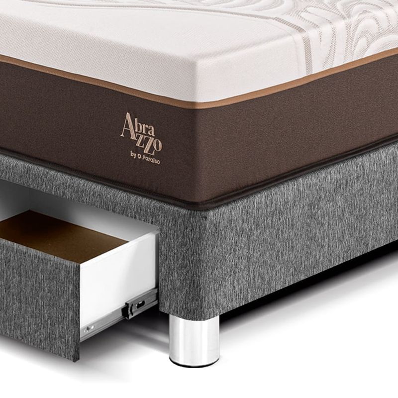Dormitorio con cajones Royal Abrazzo Gris | Queen