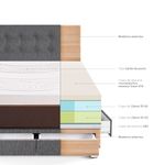 Dormitorio con cajones Royal Abrazzo Gris | Queen
