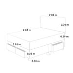 Dormitorio con cajones Royal Abrazzo Chocolate | King