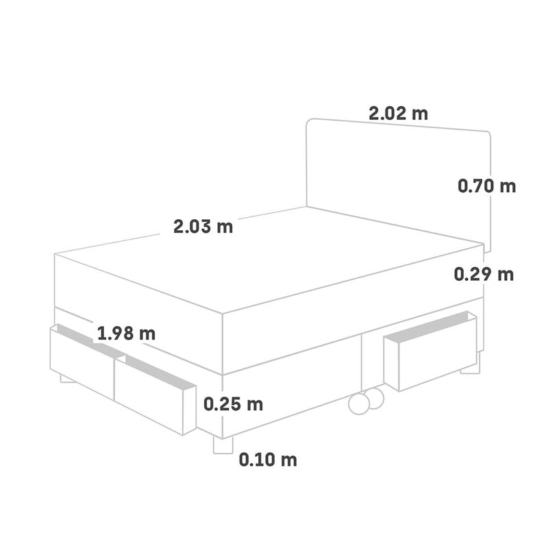 Dormitorio con cajones Royal Abrazzo Chocolate | King